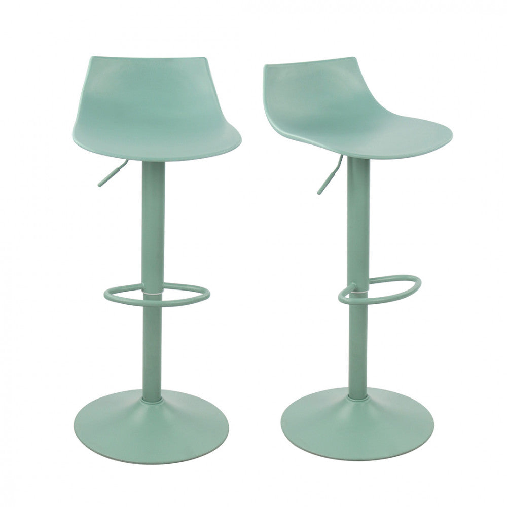 heribo-lote-de-2-taburetes-de-bar-ajustables-de-plastico-y-metal-h58-79cm__Verde