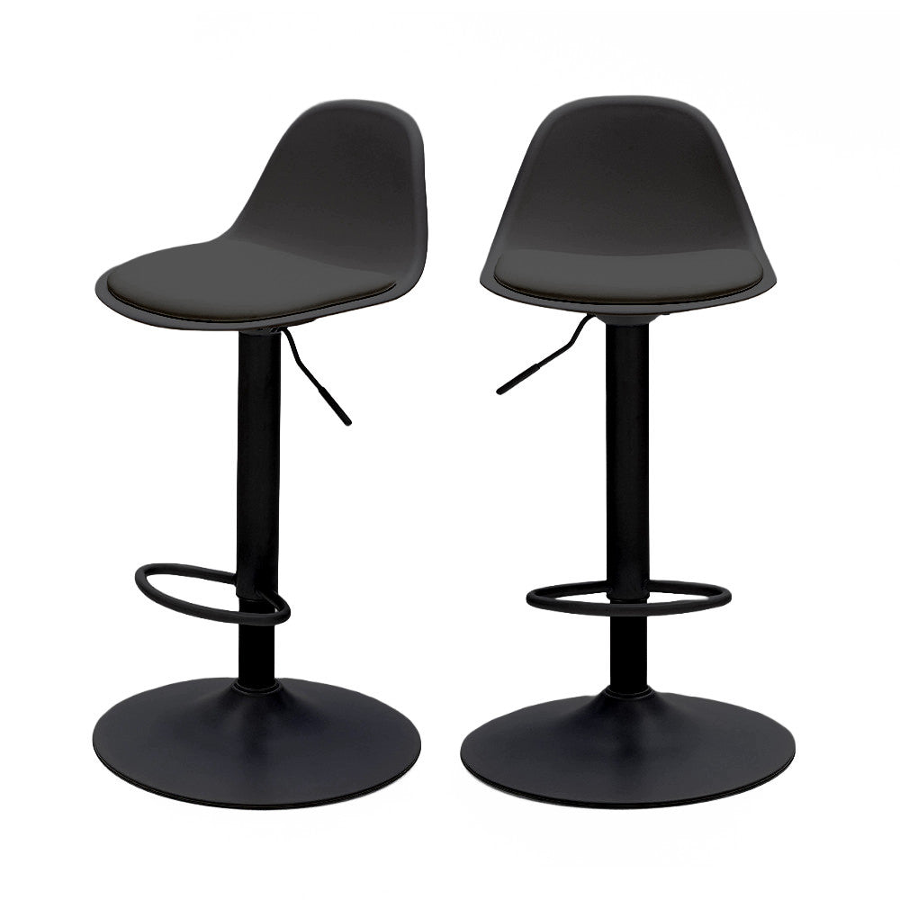 tebar-lote-de-2-taburetes-de-bar-ajustables-de-polipiel-y-metal-h61-83cm__Negro Imagen