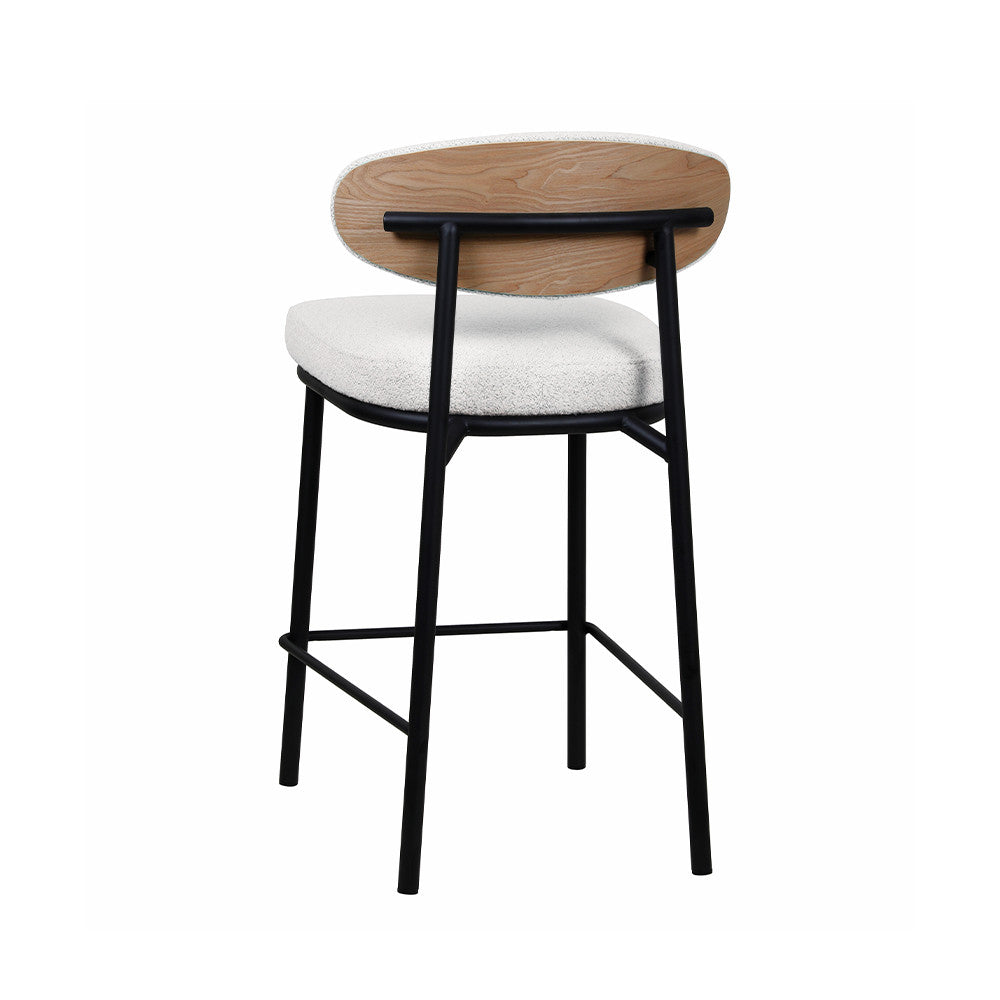 rode-lote-de-2-taburetes-de-bar-de-tela-boucle-madera-y-metal-altura-65-cm__Beige jaspeado