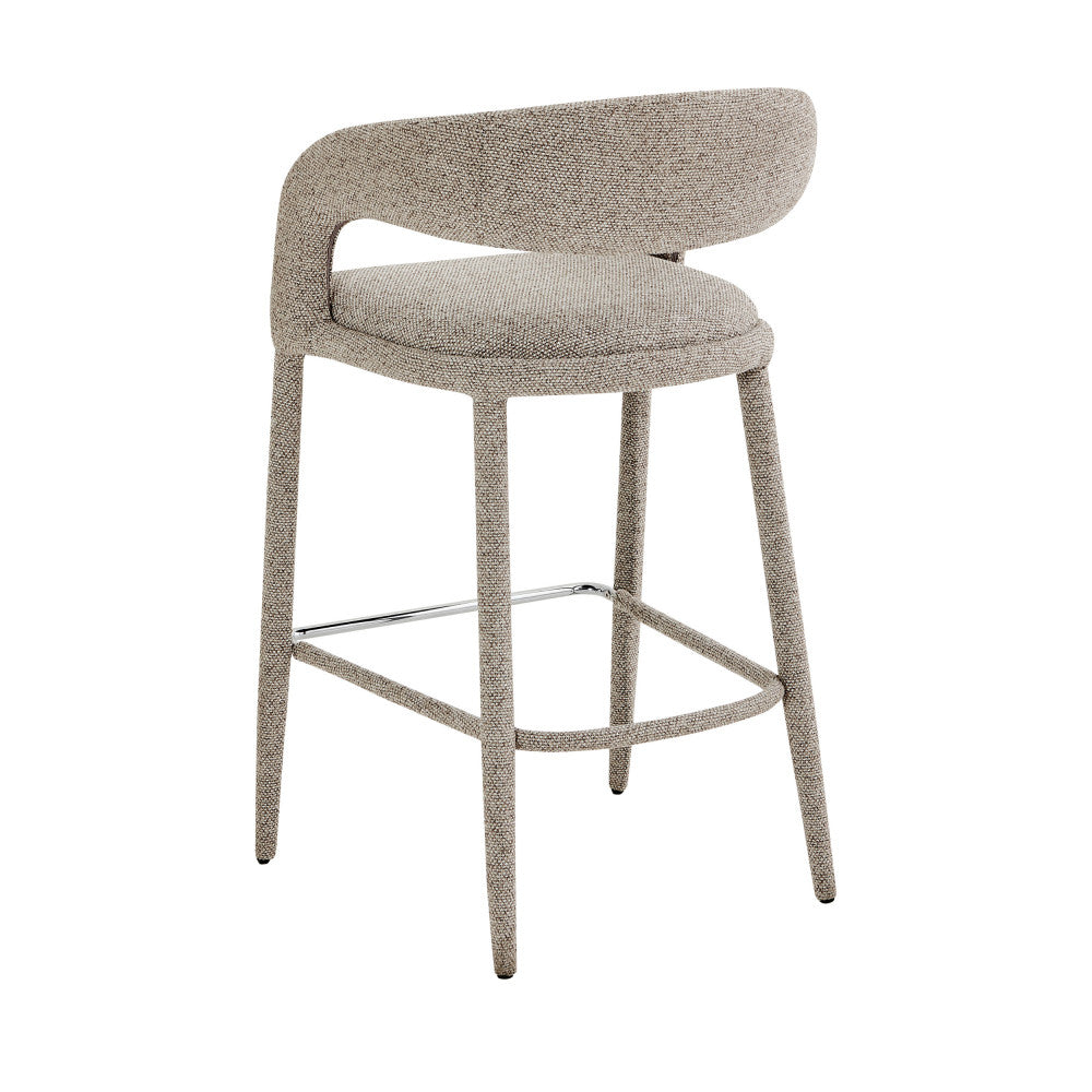 romy-lote-de-2-taburetes-de-bar-de-tela-h75cm__Marrón chiné