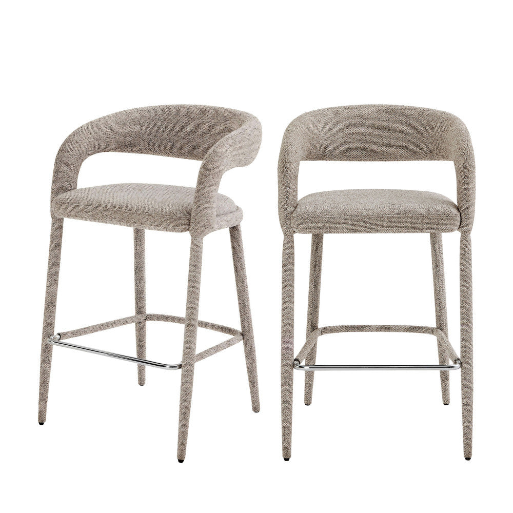 romy-lote-de-2-taburetes-de-bar-de-tela-h75cm__Marrón chiné