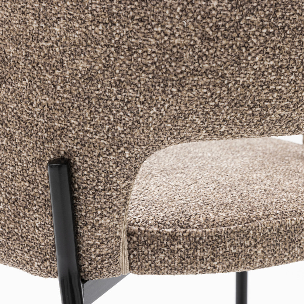soren-lote-de-2-taburetes-de-bar-de-tela-y-metal-h65cm__Marrón chiné