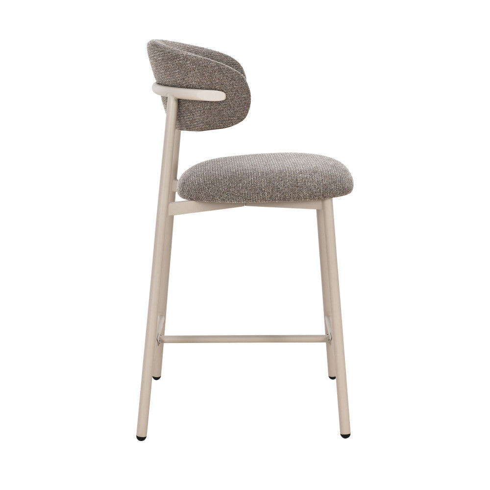 draco-juego-de-2-taburetes-de-bar-de-tela-y-metal-altura-65-cm__Marrón chiné
