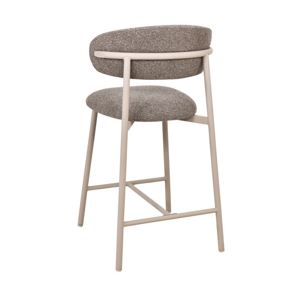 draco-juego-de-2-taburetes-de-bar-de-tela-y-metal-altura-65-cm__Marrón chiné