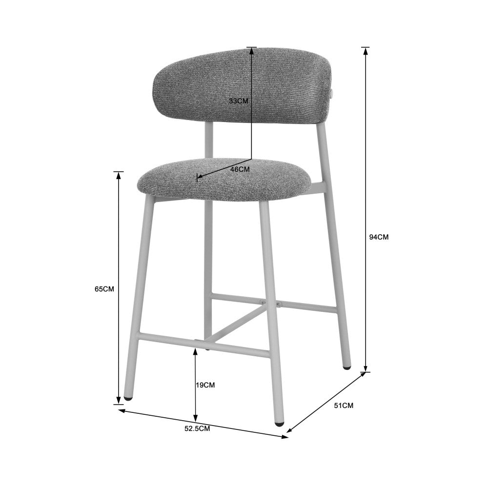 draco-juego-de-2-taburetes-de-bar-de-tela-y-metal-altura-65-cm__Marrón chiné