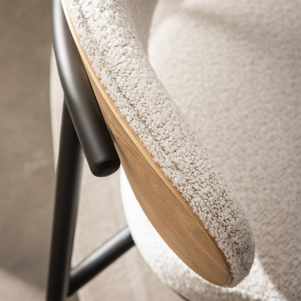 rode-juego-de-2-sillas-de-tejido-boucle-madera-y-metal__Beige jaspeado