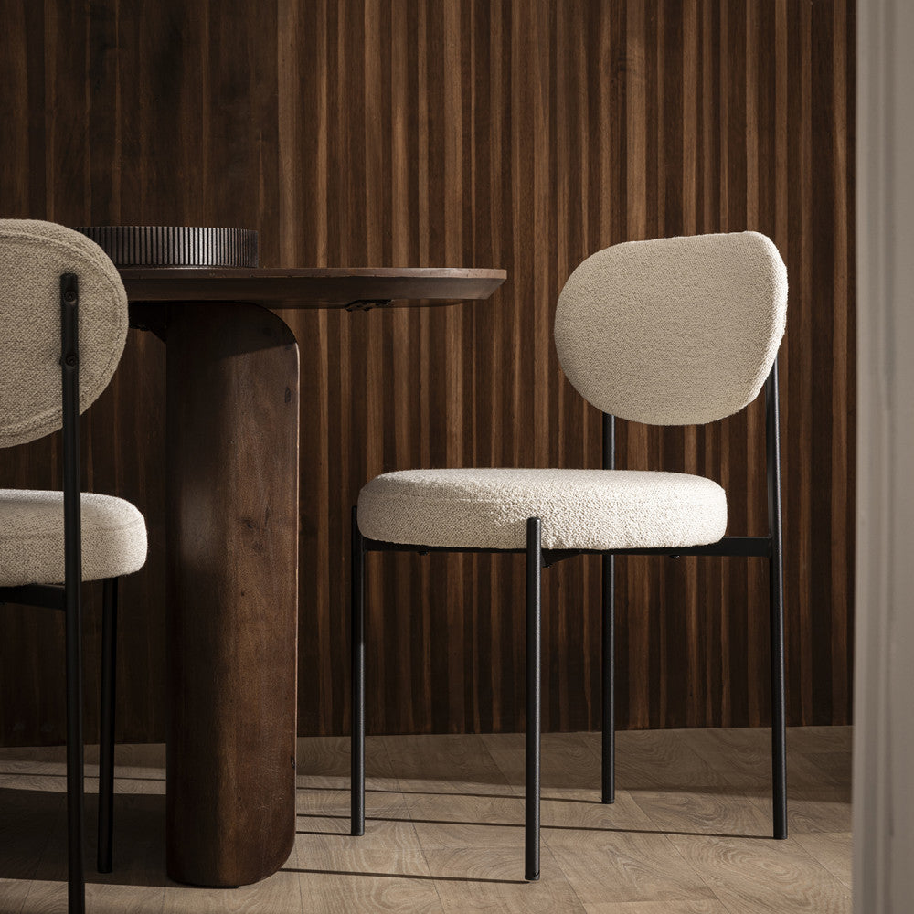 kyoto-lote-de-2-sillas-de-tela-boucle-y-metal__Beige
