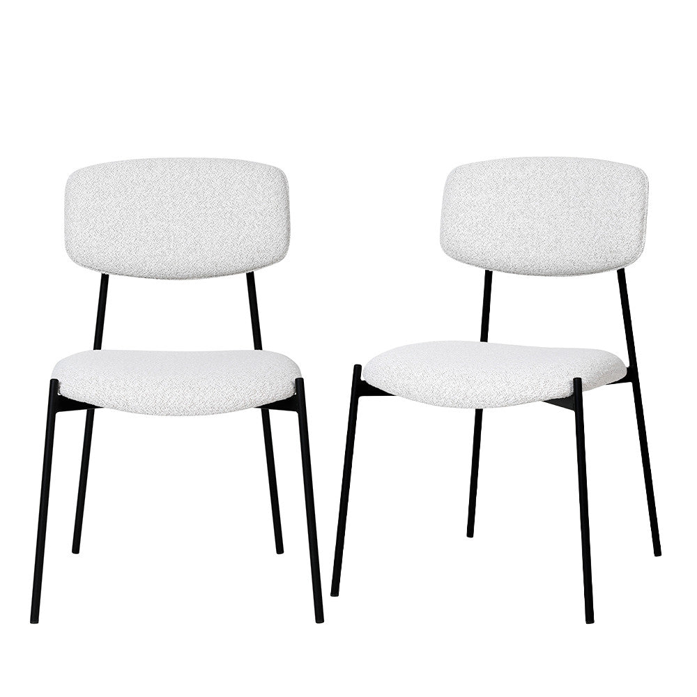 nelly-juego-de-2-sillas-de-tela-boucle-y-metal__Beige moteado