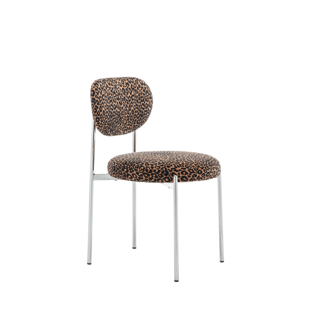 kyoto-lote-de-2-sillas-de-tela-estampado-de-leopardo-con-patas-cromadas__Castaño
