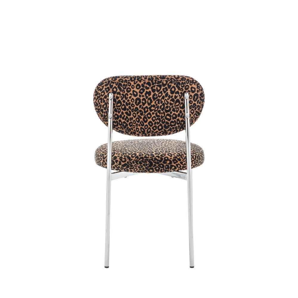 kyoto-lote-de-2-sillas-de-tela-estampado-de-leopardo-con-patas-cromadas__Castaño