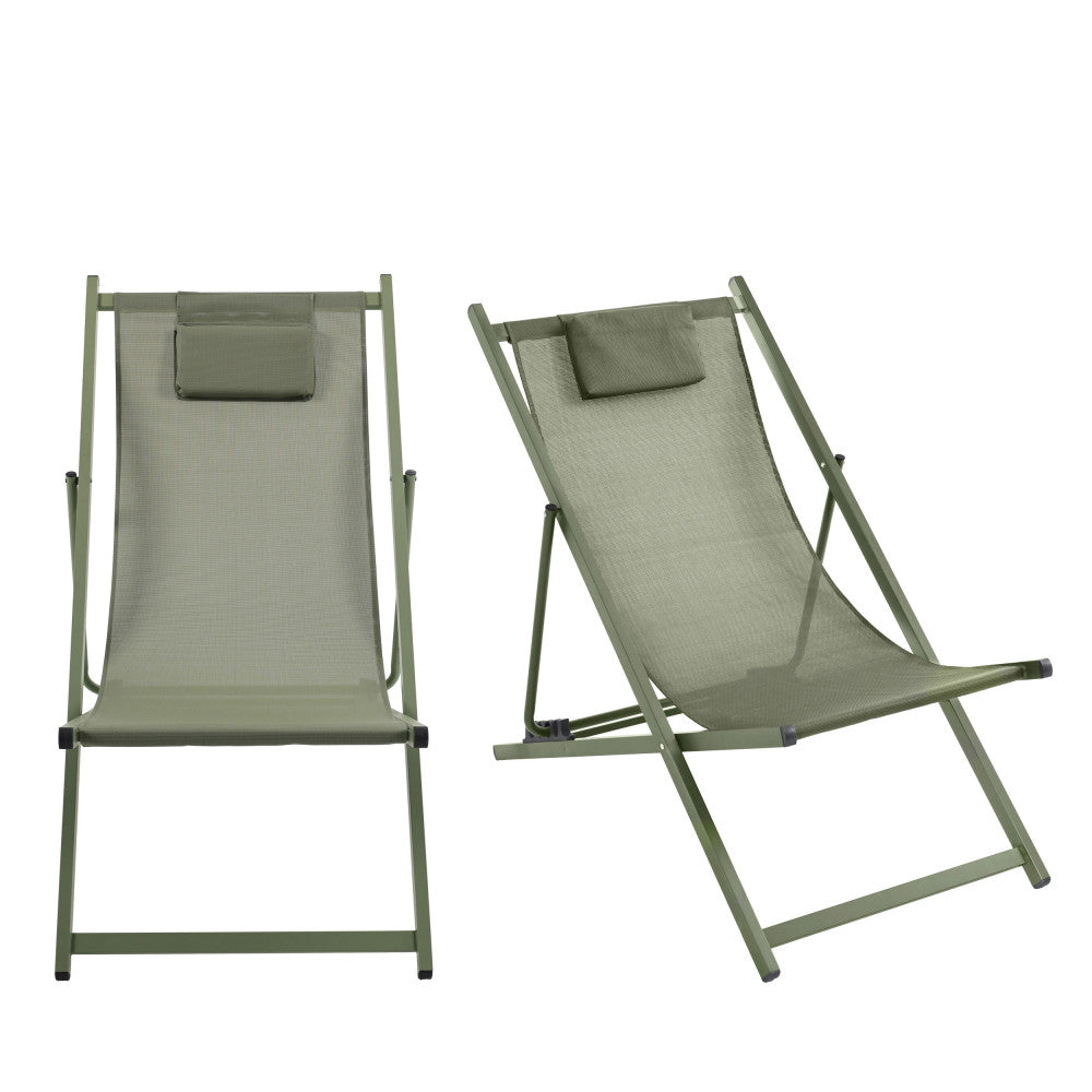 brisa-lote-de-2-tumbonas-de-aluminio__Verde