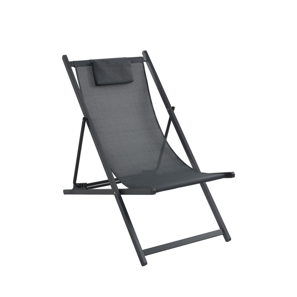 brisa-lote-de-2-tumbonas-de-aluminio__Gris oscuro