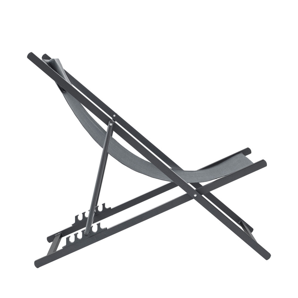 brisa-lote-de-2-tumbonas-de-aluminio__Gris oscuro