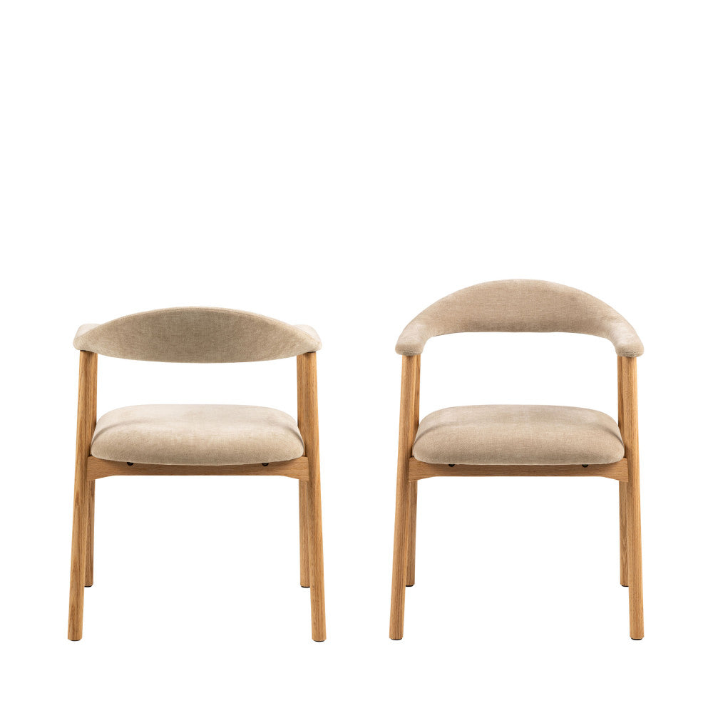 anabate-lote-de-2-sillas-de-mesa-de-tela-y-madera__Beige Imagen