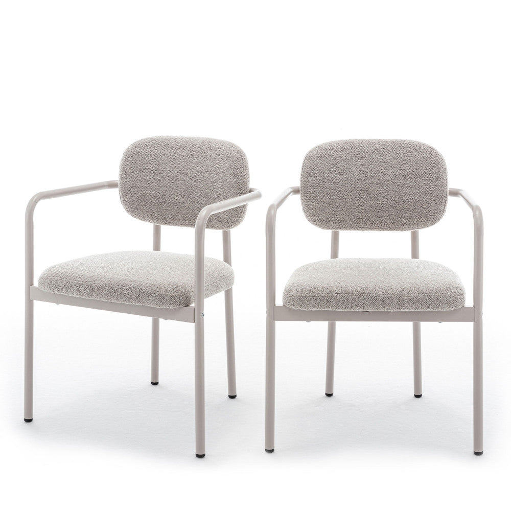 stuart-lote-de-2-sillones-de-comedor-en-tela-bouclette-con-patas-beige__Beige