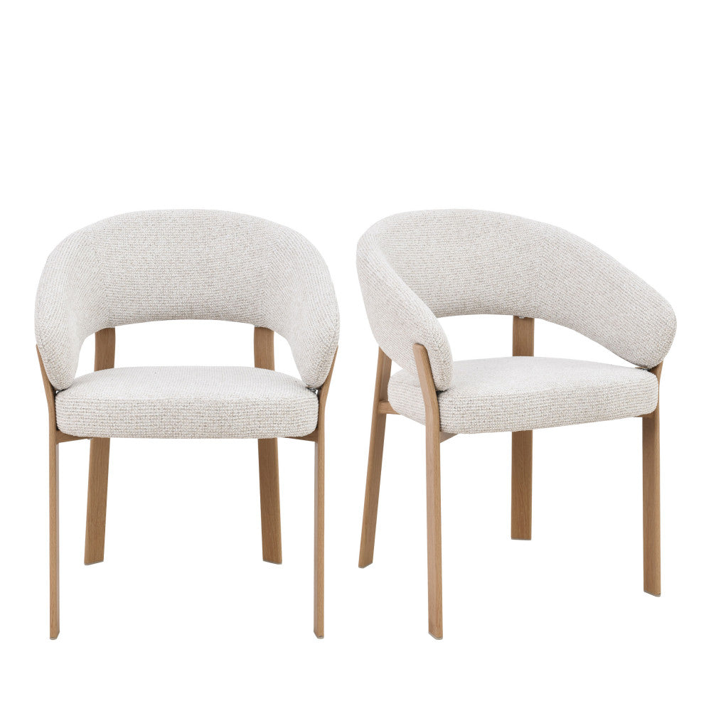 embo-juego-de-2-sillones-de-mesa-con-tejido-y-patas-efecto-madera-clara__Beige moteado