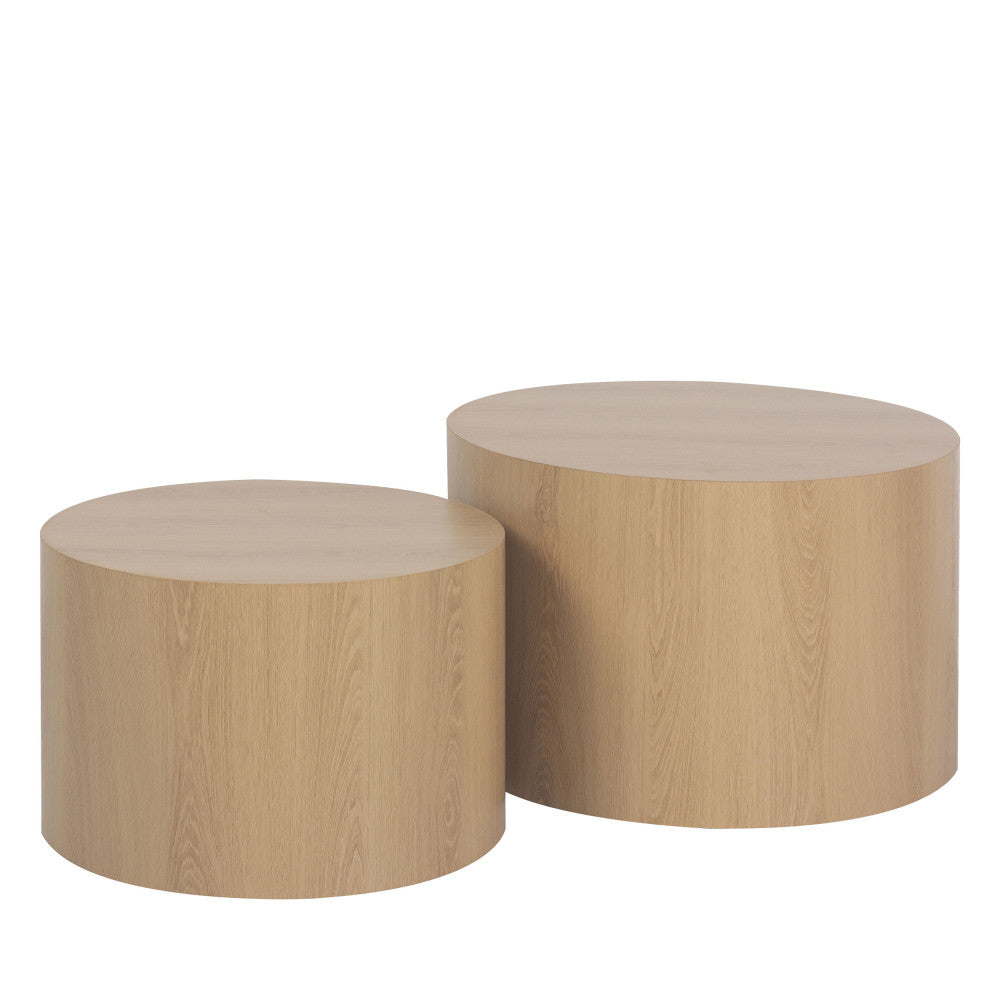 elva-lote-de-2-mesas-auxiliares-de-madera__Madera clara Imagen