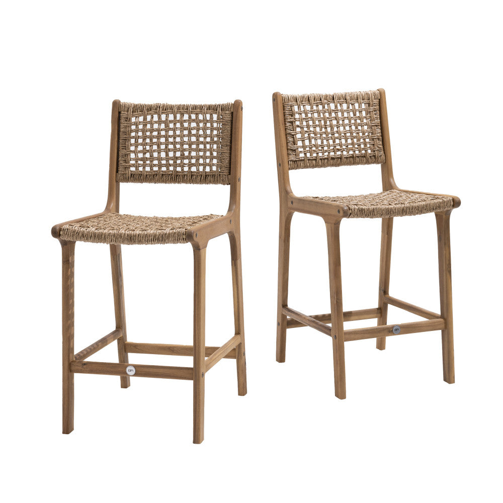 lexia-lote-de-2-taburetes-de-bar-para-interior-exterior-de-madera-de-acacia-y-resina-trenzada-h66cm__Madera clara