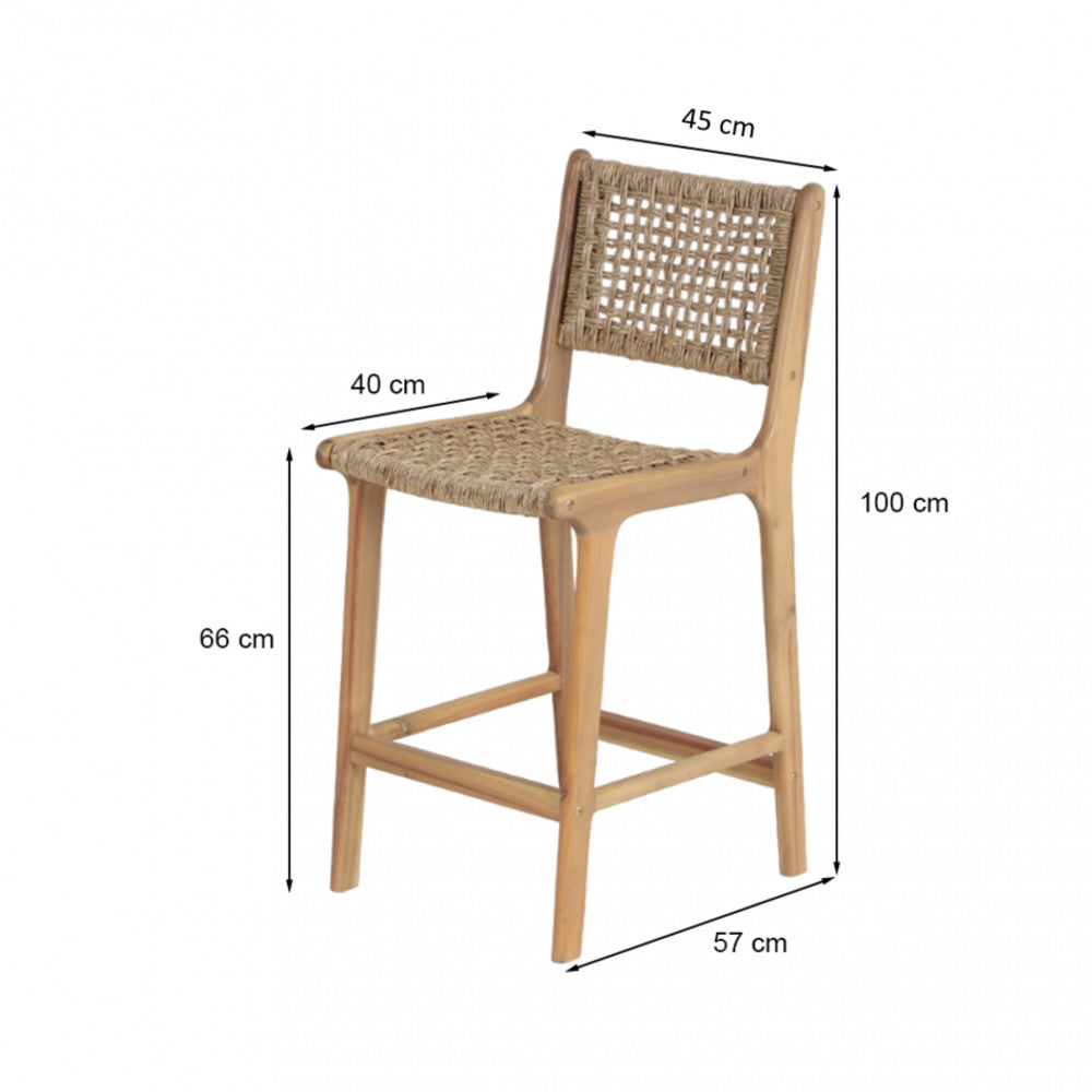 lexia-lote-de-2-taburetes-de-bar-para-interior-exterior-de-madera-de-acacia-y-resina-trenzada-h66cm__Madera clara
