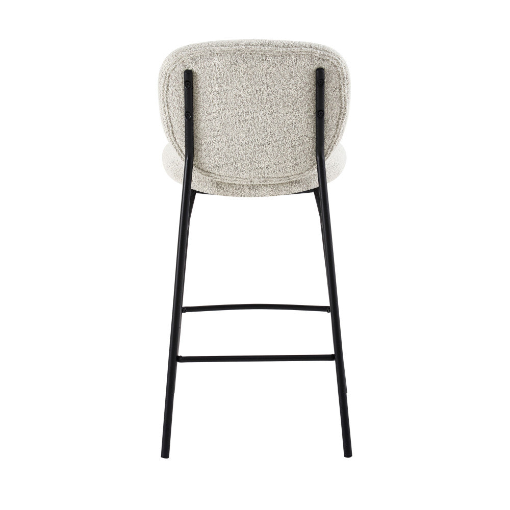dalby-lote-de-2-taburetes-de-bar-de-tela-boucle-y-metal-h65cm__Beige jaspeado