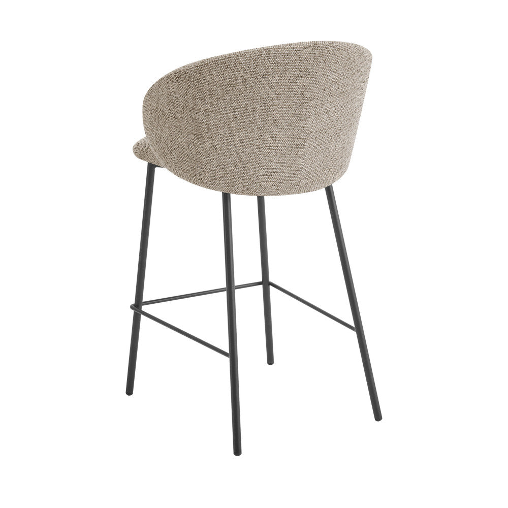 valom-lote-de-2-taburetes-de-bar-de-tela-y-metal-h66cm__Marrón chiné