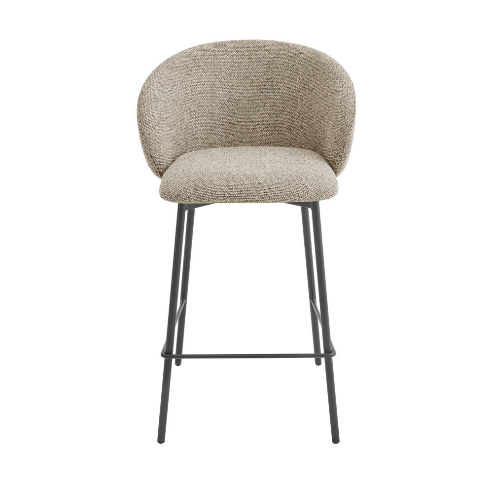 valom-lote-de-2-taburetes-de-bar-de-tela-y-metal-h66cm__Marrón chiné
