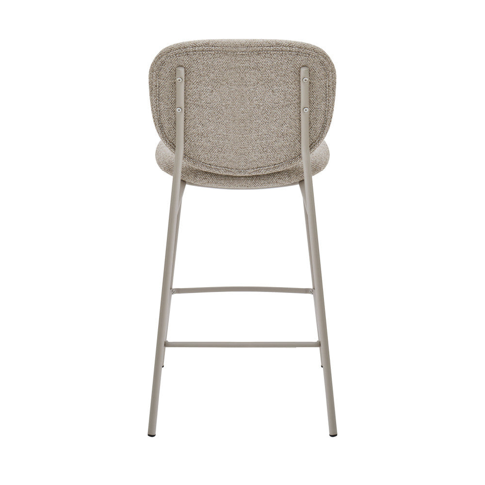 dalby-lote-de-2-taburetes-de-bar-de-tela-con-patas-beige-altura-65-cm__Marrón chiné