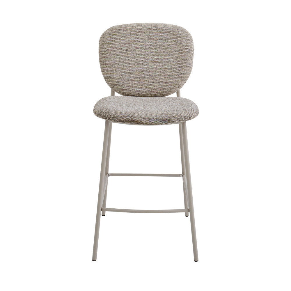 dalby-lote-de-2-taburetes-de-bar-de-tela-con-patas-beige-altura-65-cm__Marrón chiné