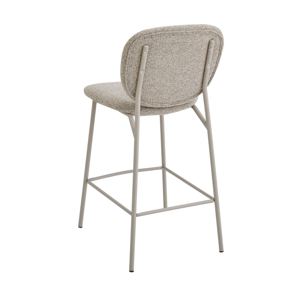 dalby-lote-de-2-taburetes-de-bar-de-tela-con-patas-beige-altura-65-cm__Marrón chiné