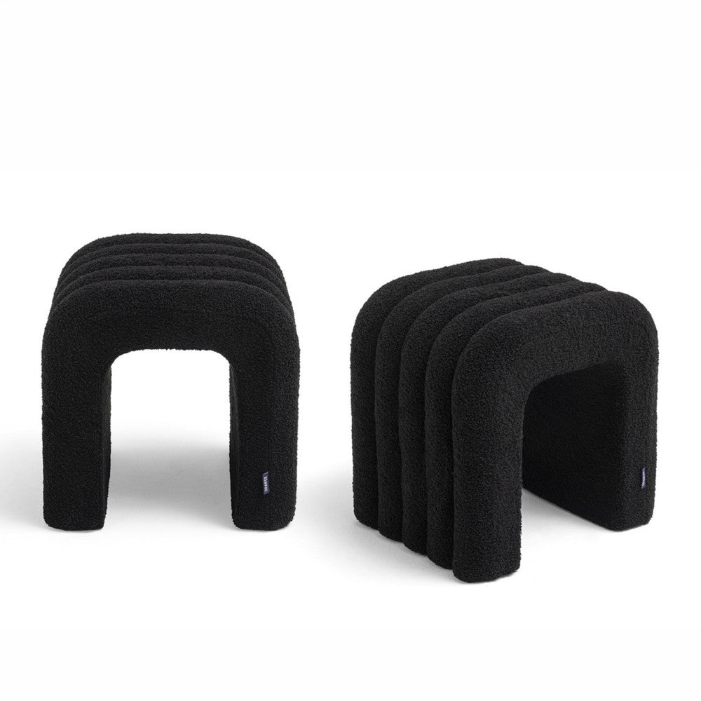 mui-lote-de-2-taburetes-acolchados-en-tela-boucle__Negro