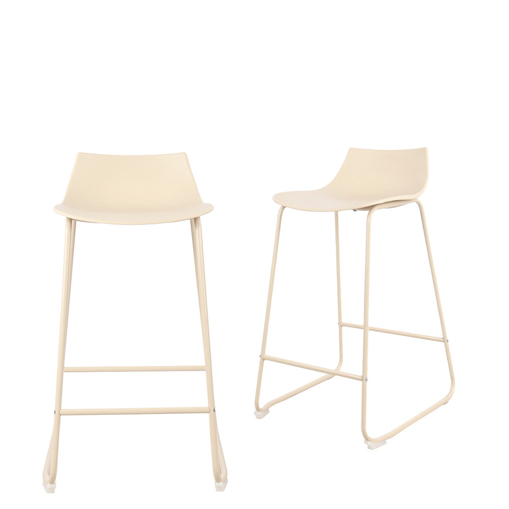 lamer-lote-de-4-taburetes-de-bar-de-plastico-y-metal-altura-66-cm__Beige Imagen