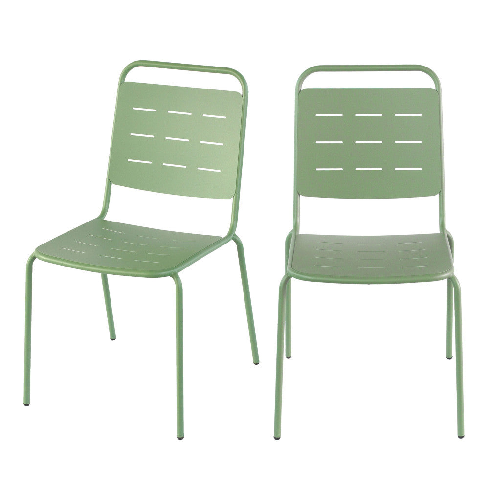aria-lote-de-4-sillas-de-jardin-de-metal__Verde Imagen