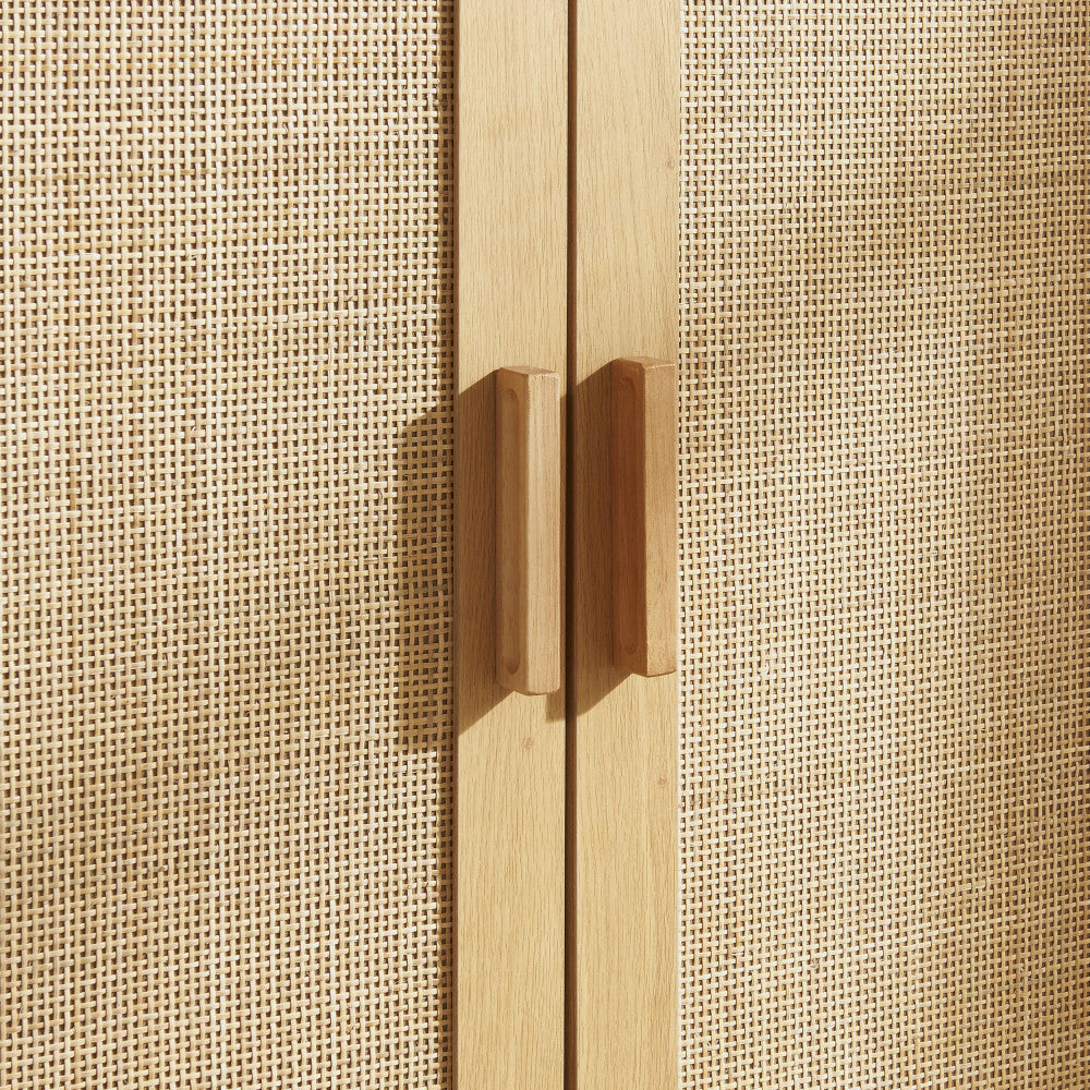 june-mueble-para-zapatos-2-puertas-1-estante-de-madera-y-cana-l80cm__Madera clara