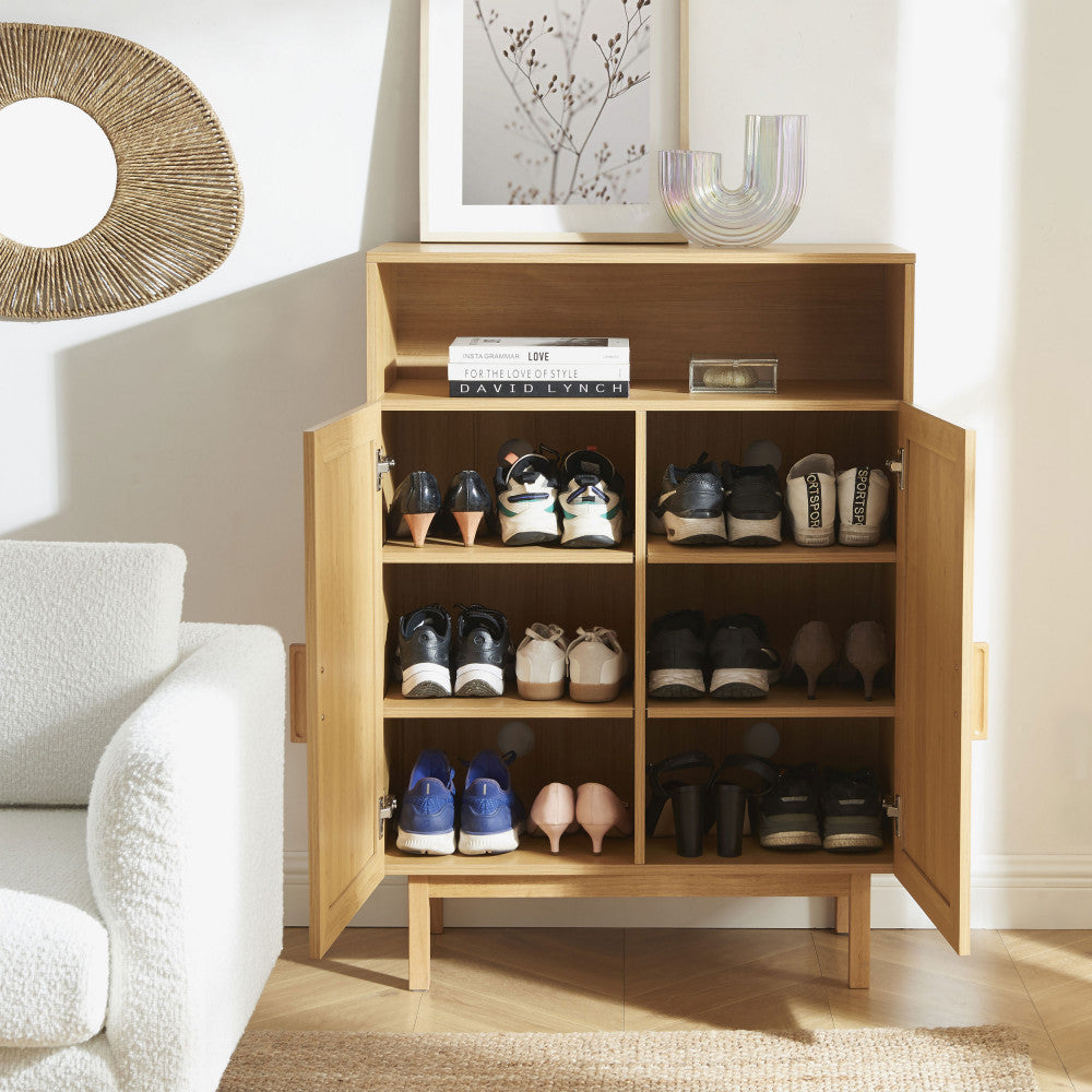 june-mueble-para-zapatos-2-puertas-1-estante-de-madera-y-cana-l80cm__Madera clara
