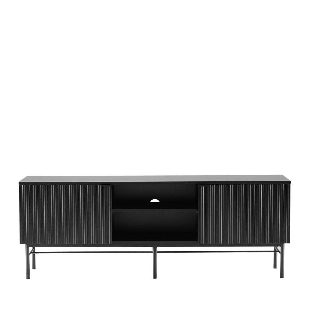 molly-mueble-de-tv-de-2-puertas-2-estantes-de-madera-y-metal-l150cm__Negro