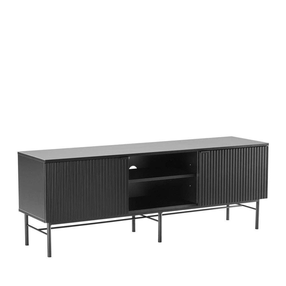 molly-mueble-de-tv-de-2-puertas-2-estantes-de-madera-y-metal-l150cm__Negro