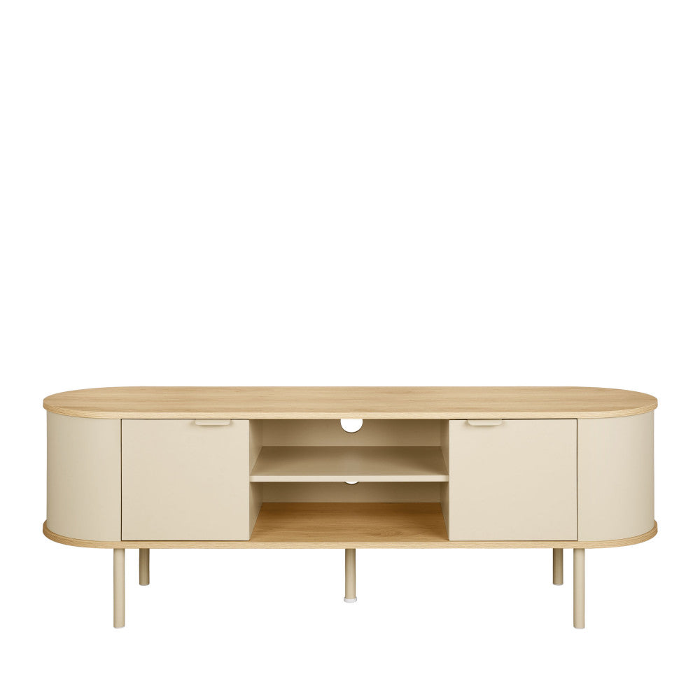 will-mueble-de-tv-de-2-puertas-en-madera-y-metal-l150cm__Beige Imagen