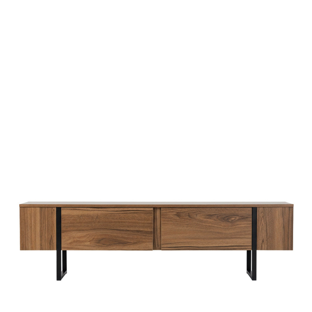 tod-mueble-tv-de-2-puertas-en-madera-y-metal-l180cm__Madera oscura Imagen