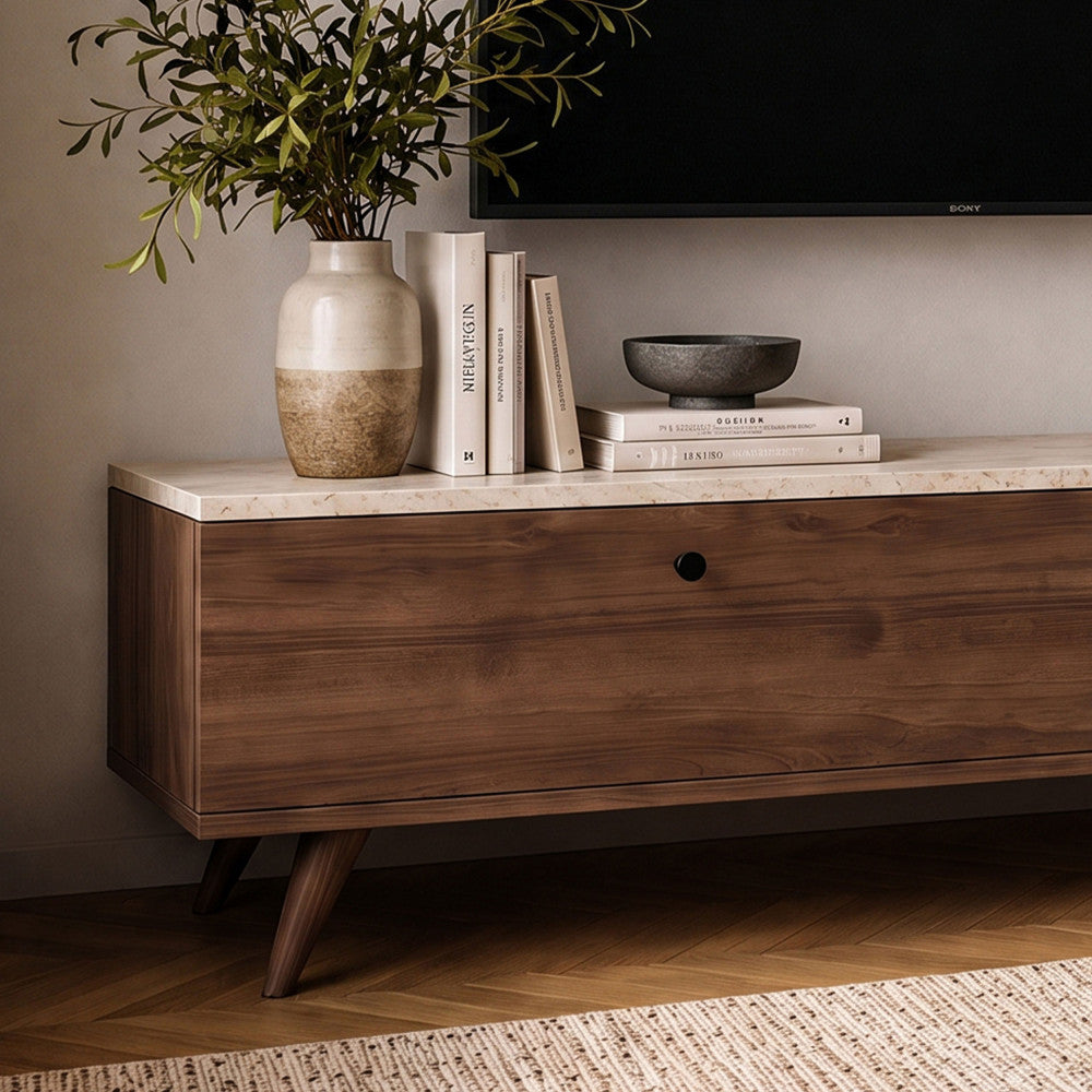 yara-mueble-tv-2-puertas-con-encimera-efecto-travertino-y-madera-l160cm__Madera oscura