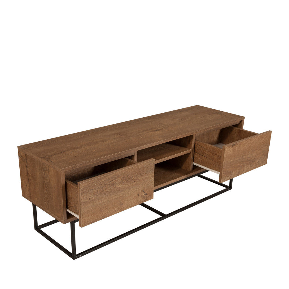 roa-mueble-tv-de-2-cajones-en-madera-y-metal-l140cm__Madera oscura