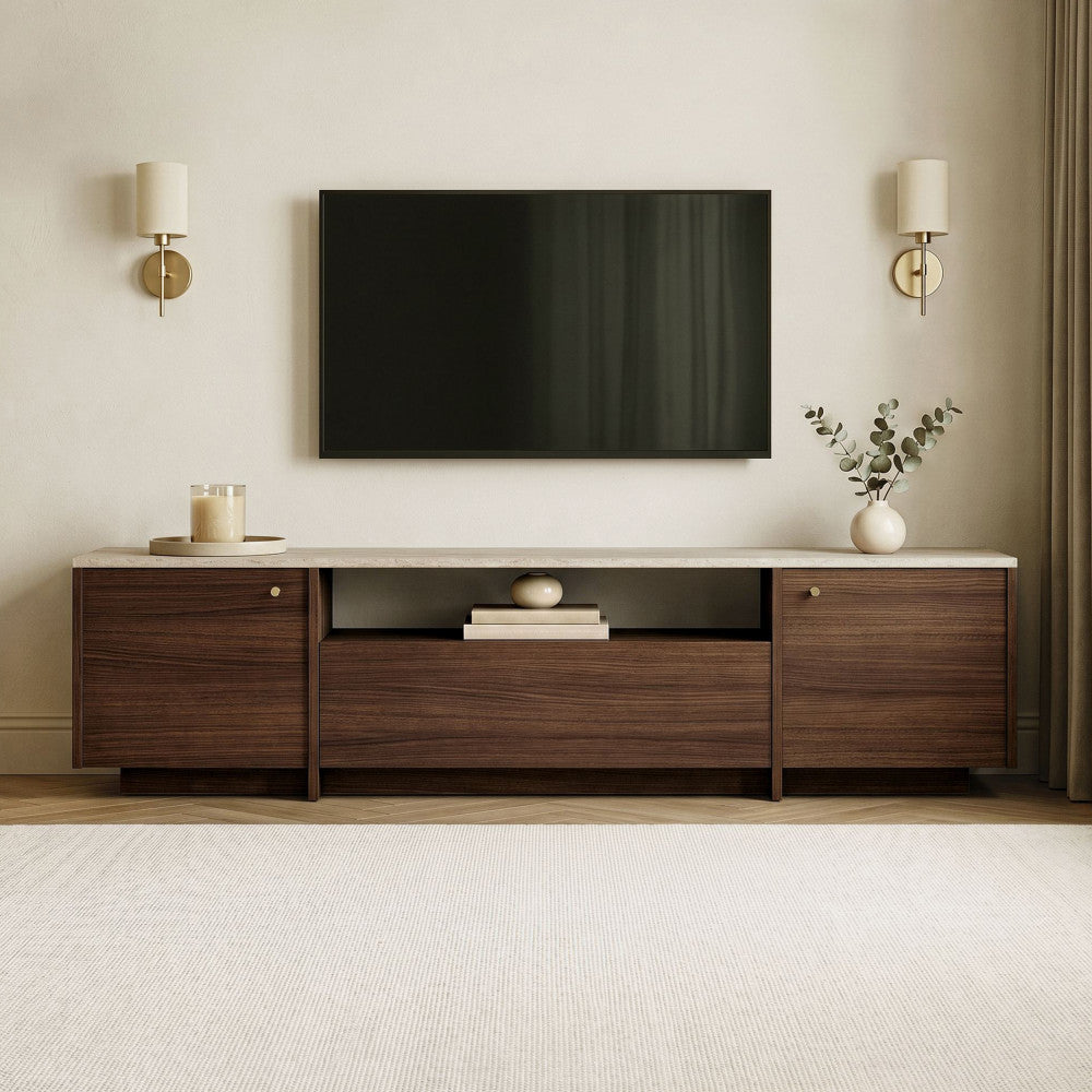 hopa-mueble-tv-de-3-puertas-con-encimera-efecto-travertino-y-madera-l180cm__Madera oscura