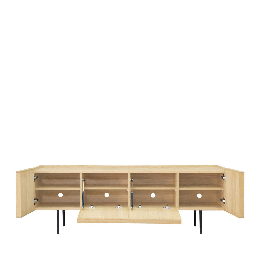 lines-mueble-tv-de-madera-con-4-puertas-l160cm__Madera clara