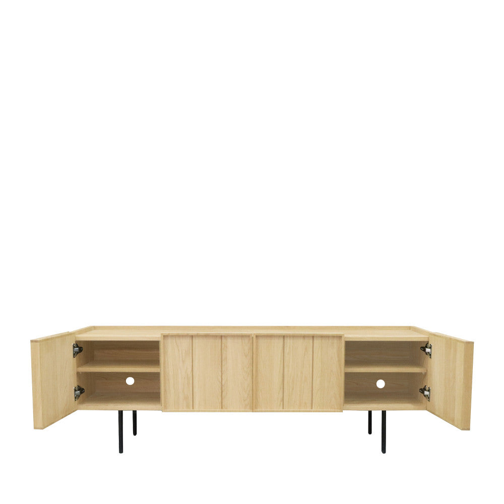 lines-mueble-tv-de-madera-con-4-puertas-l160cm__Madera clara