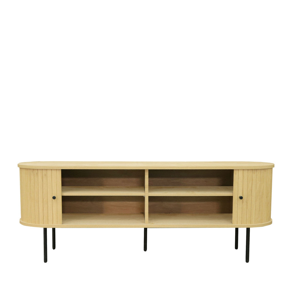 lucie-mueble-de-tv-con-puertas-correderas-de-madera-y-metal-l150cm__Madera clara