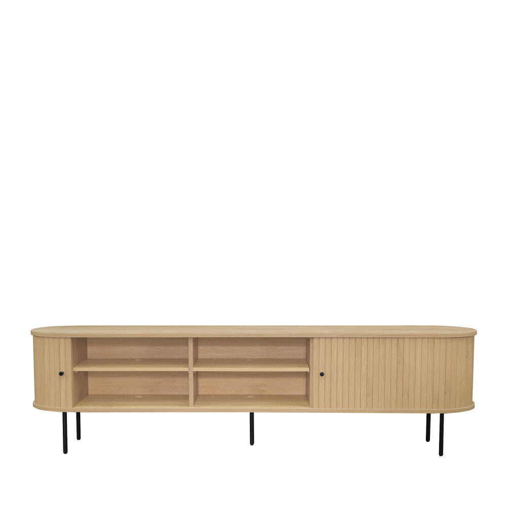 lucie-mueble-de-tv-con-puertas-correderas-de-madera-y-metal-l200cm__Madera clara
