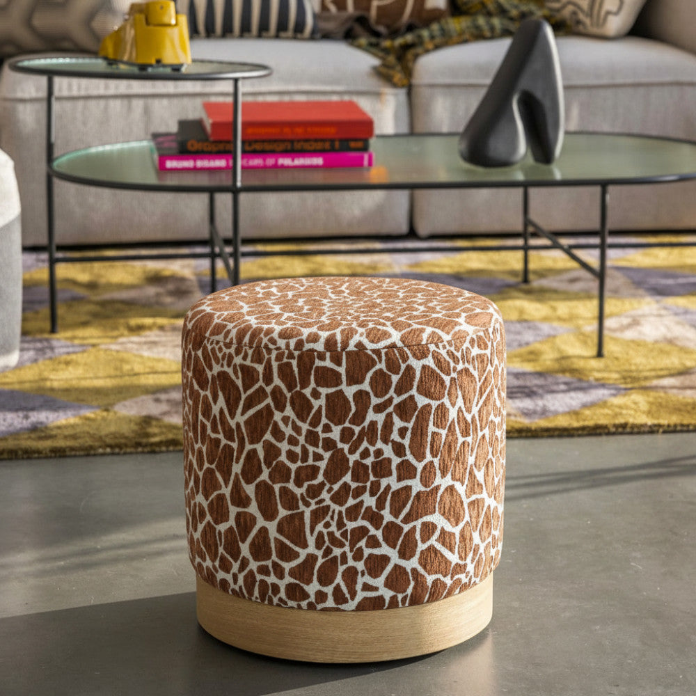 wild-puf-redondo-de-tela-con-estampado-de-jirafa-o-40-cm__Castaño