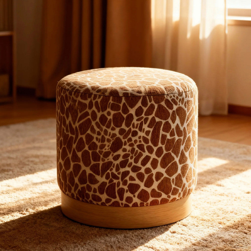 wild-puf-redondo-de-tela-con-estampado-de-jirafa-o-40-cm__Castaño