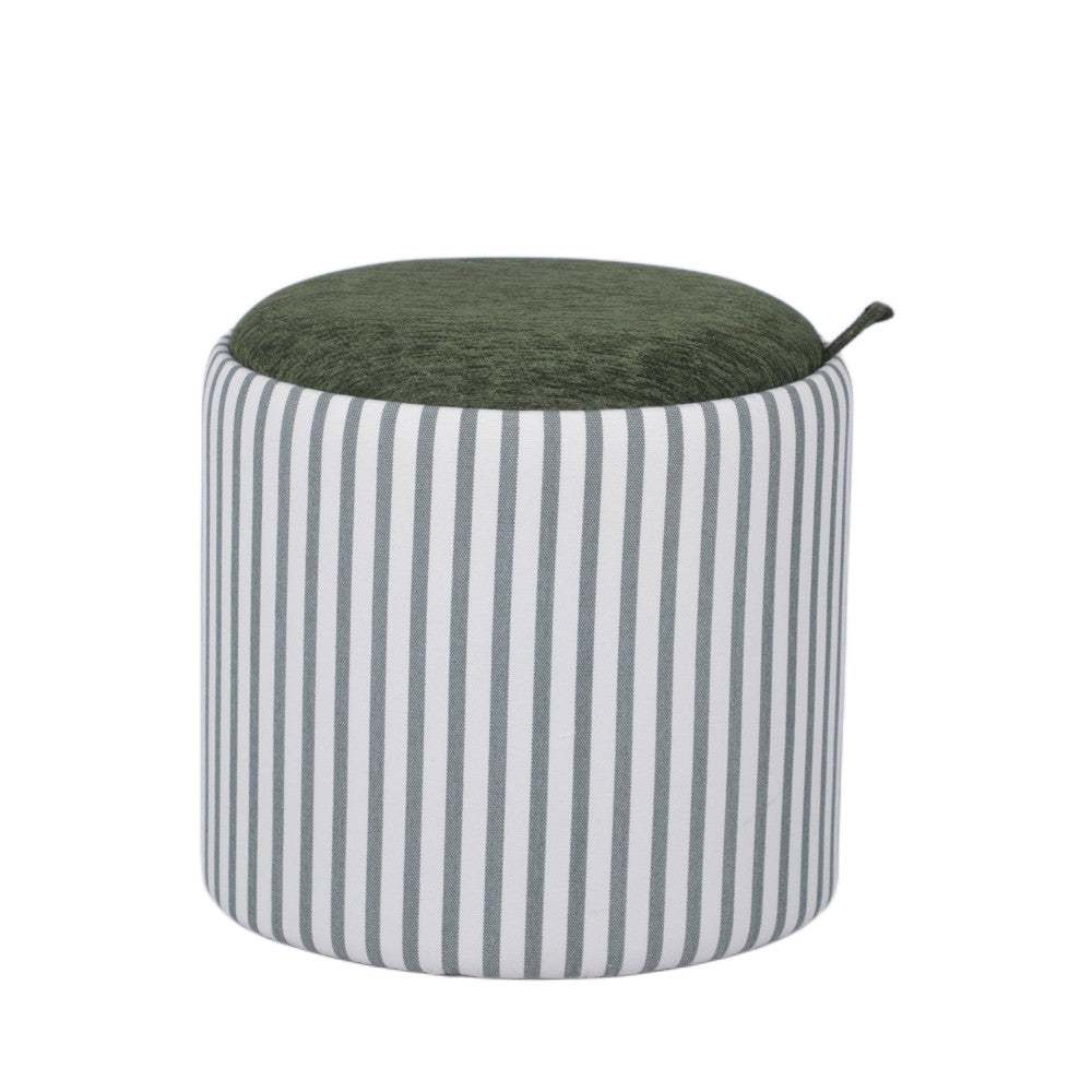 zoe-puf-de-almacenaje-a-rayas-convertible-en-mesa-auxiliar-o40cm__Verde Imagen