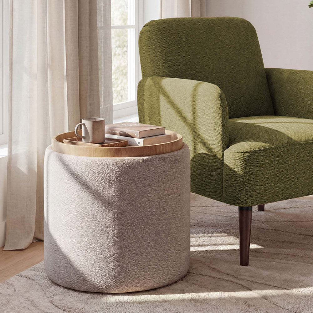 zoe-puf-redondo-de-tela-con-bandeja-y-almacenamiento-o40cm__Beige moteado