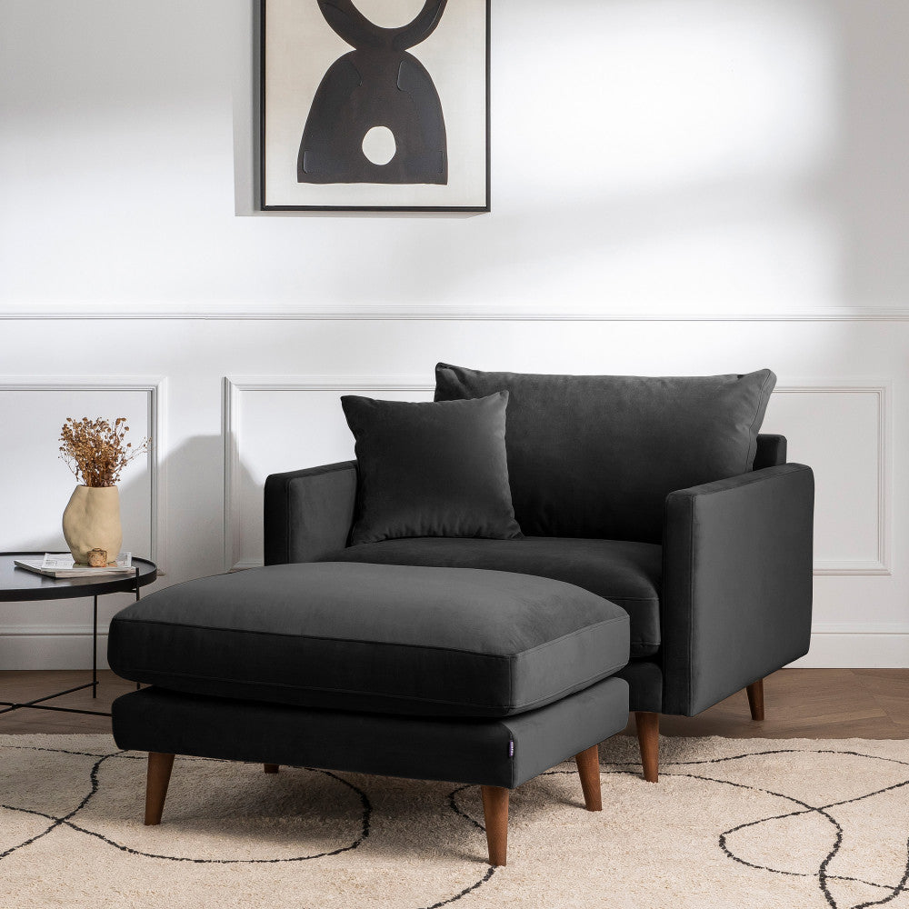 villabon-puf-de-terciopelo-con-patas-de-madera-oscura__Gris antracita